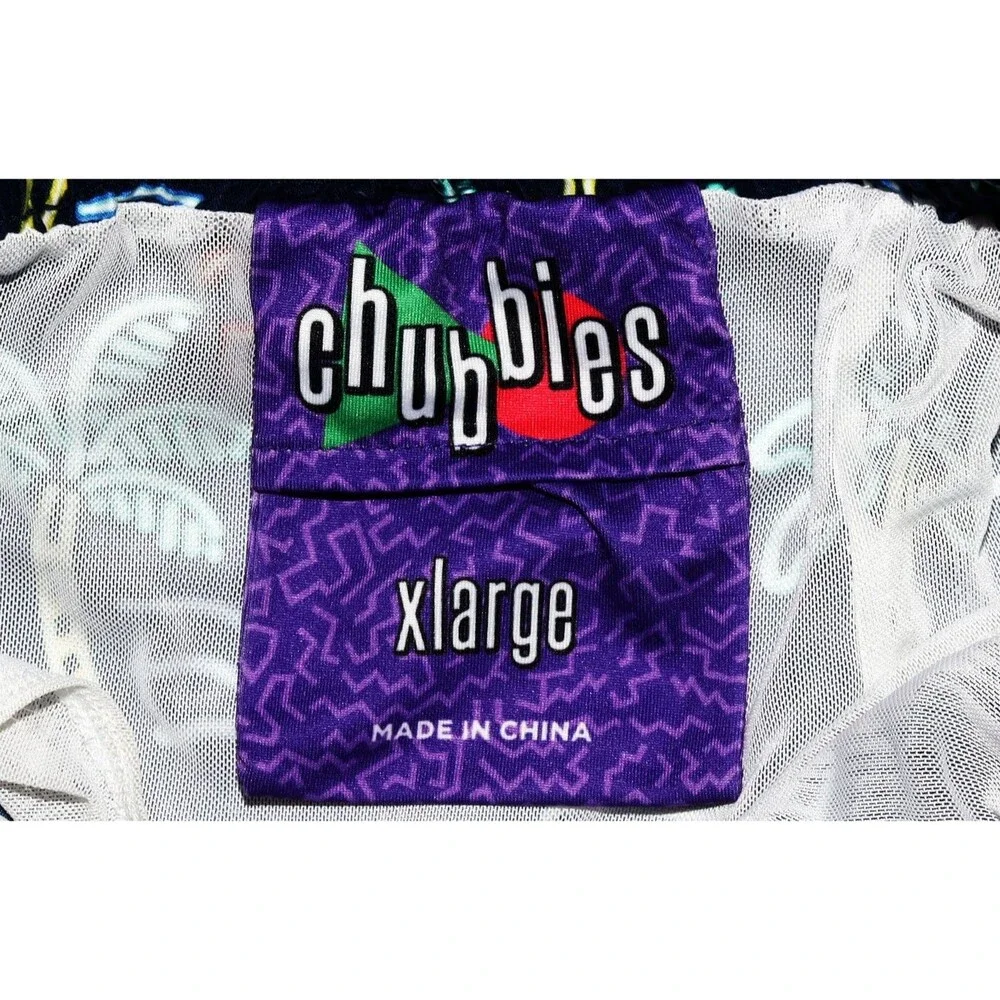 Chubbies Men's Neon Lights Print Board Shorts Swim Surf Trunks Size‎ XL